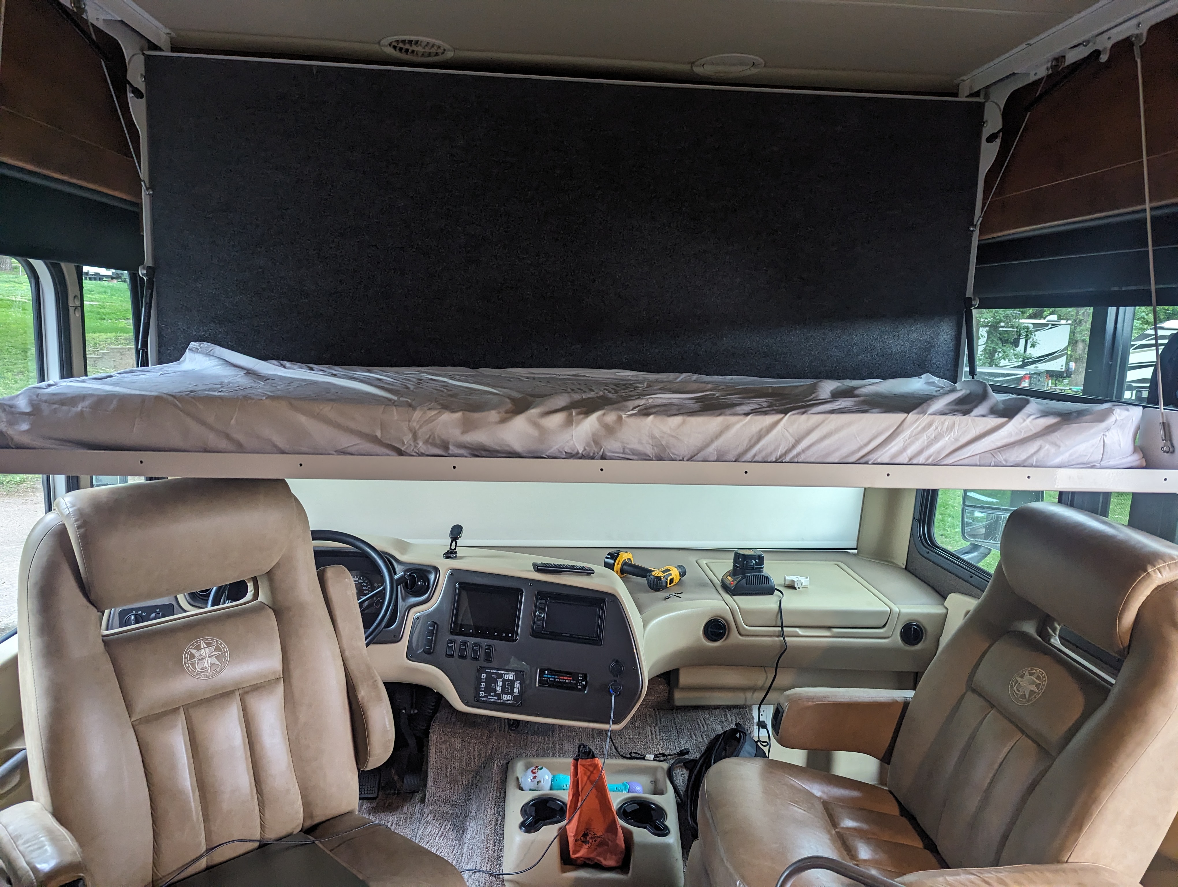 Inside Cab Bed View